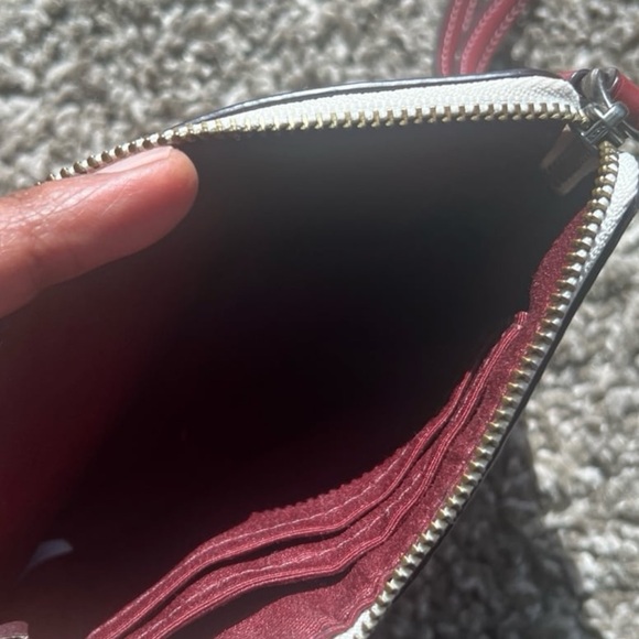 Coach Small Corner Zip Wristlet featuring a floral brushstroke design #1764 - Picture 11 of 11